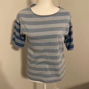 Madewell Chambray striped tee shirt